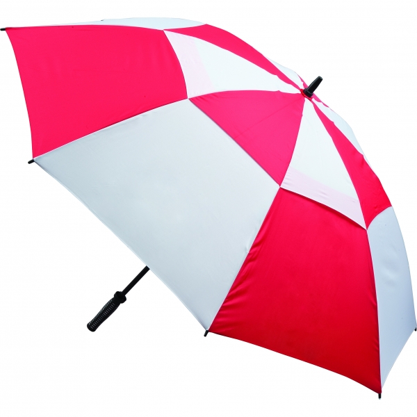 Vented Golf Umbrella  UK Stock  Red   White 